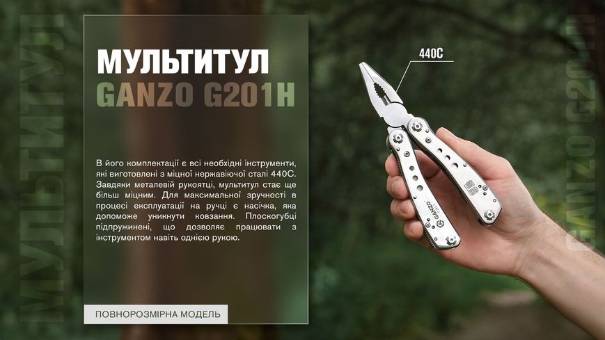 Мультитул Multi Tool Ganzo G201-H 44543 фото