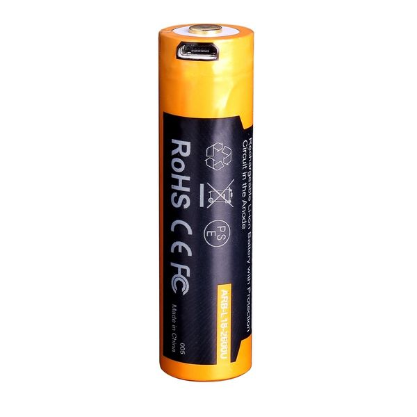 Аккумулятор 18650 Fenix (2600 mAh) micro usb зарядка 45019 фото