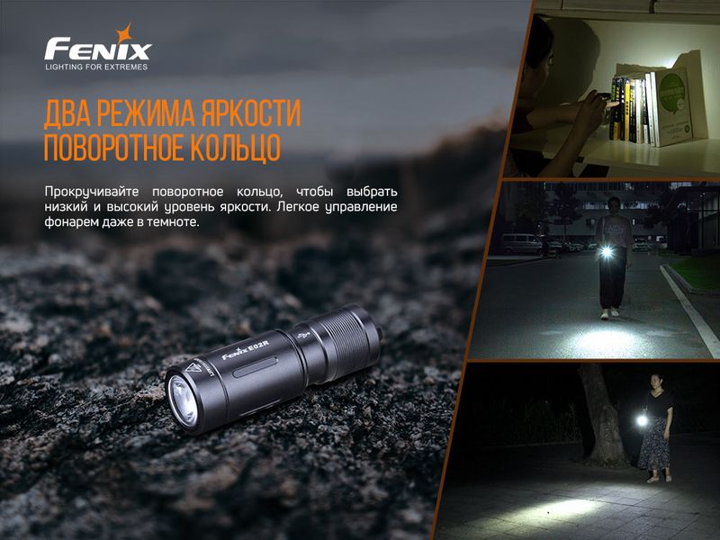 Ліхтар ручний Fenix E02R синій 52340 фото