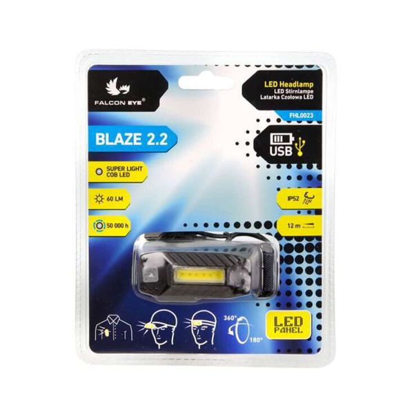 Фонарь налобный Falcon Eye Blaze 2.2 (60 Lm) USB Rechargeable (FHL0023) DAS301517 фото