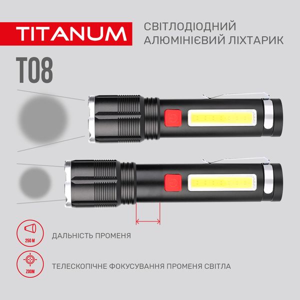 Портативный светодиодный фонарик TITANUM TLF-T08 700Lm 6500K TLF-T08 фото