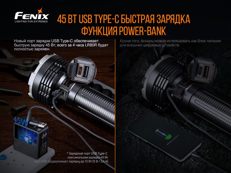 Фонарь ручной Fenix LR80R 56214 фото