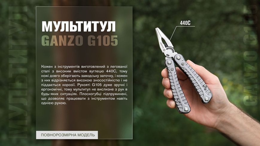 Мультитул Multi Tool Ganzo G105 G3130 45050 фото