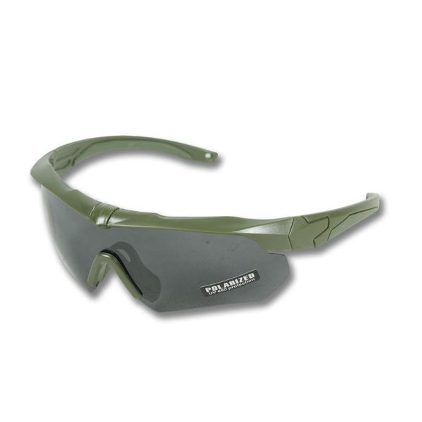 Тактические очки Polarized uv400 C5 с 3 линзами и Хаки оправа 7190-Х фото