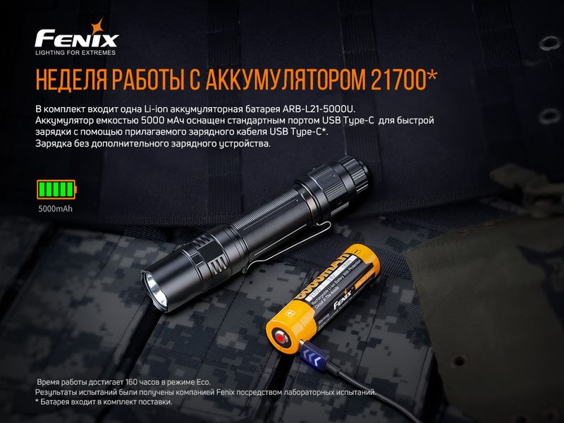 Фонарь ручной Fenix PD36TAC 56216 фото