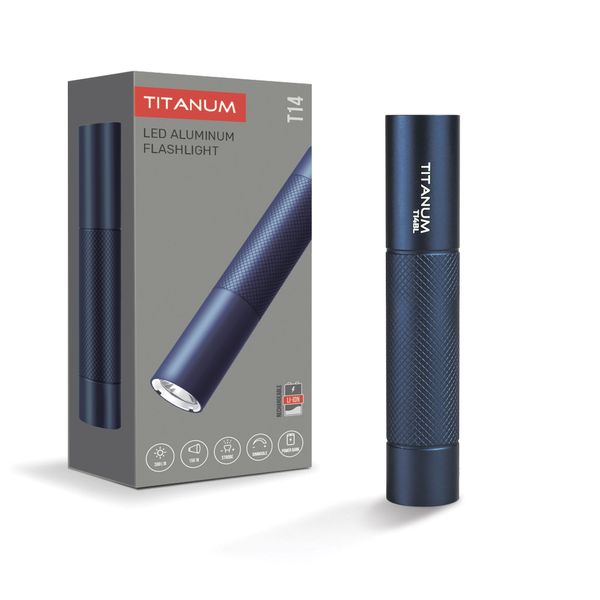 Портативный светодиодный фонарик TITANUM TLF-T14BL 300Lm 5000K Blue TLF-T14BL фото