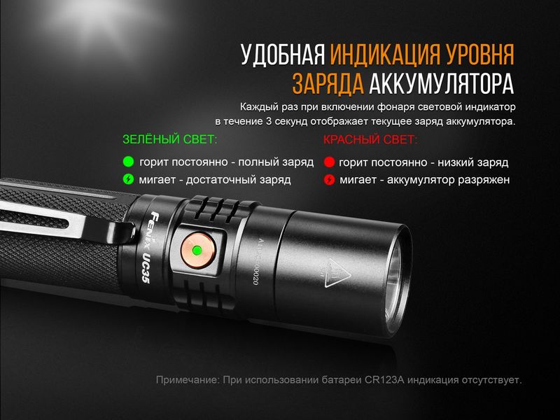 Фонарь ручной Fenix UC35 V20 CREE XP-L HI V3 45117 фото