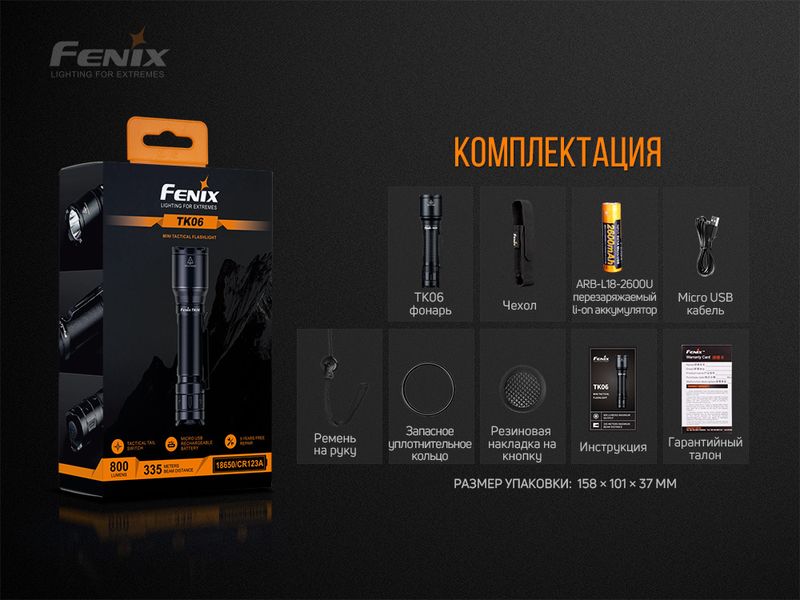 Ліхтар ручний Fenix TK06 50655 фото