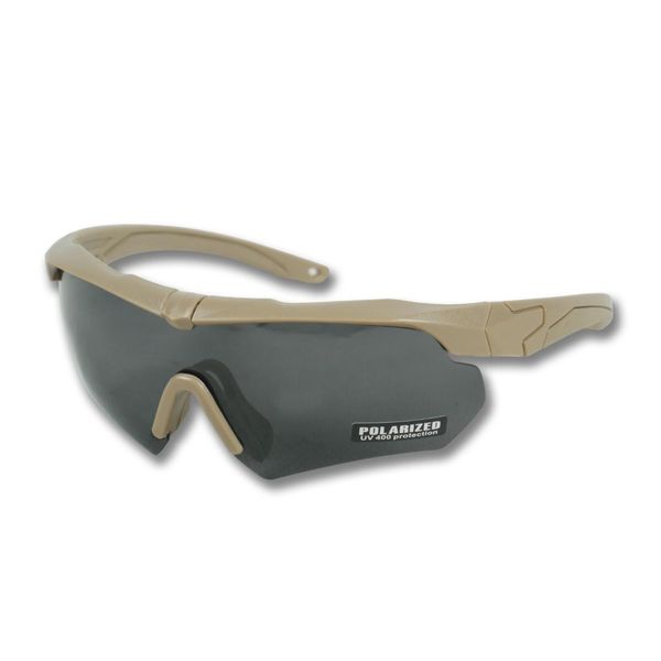 Тактические очки Polarized uv400 C5 с 3 линзами и Койот оправа 7190-К фото