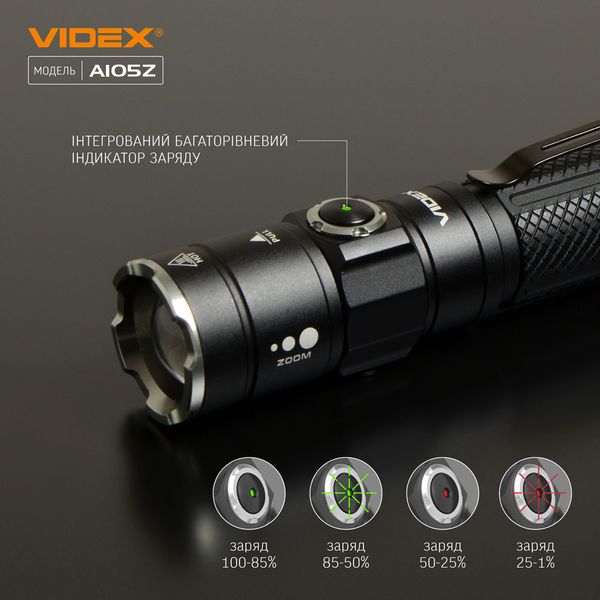 Портативный светодиодный фонарик VIDEX VLF-A105Z 1200Lm 5000K VLF-A105Z фото