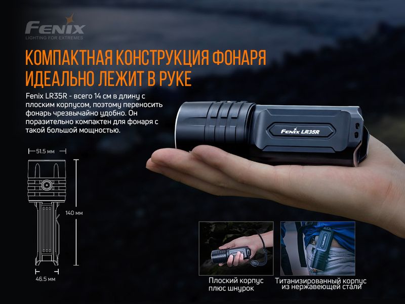 Фонарь ручной Fenix LR35R 50664 фото