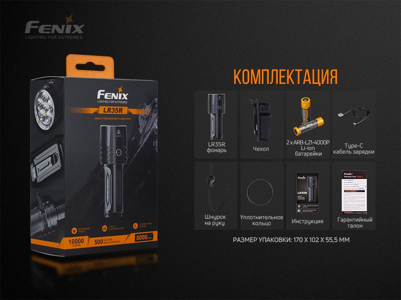 Фонарь ручной Fenix LR35R 50664 фото