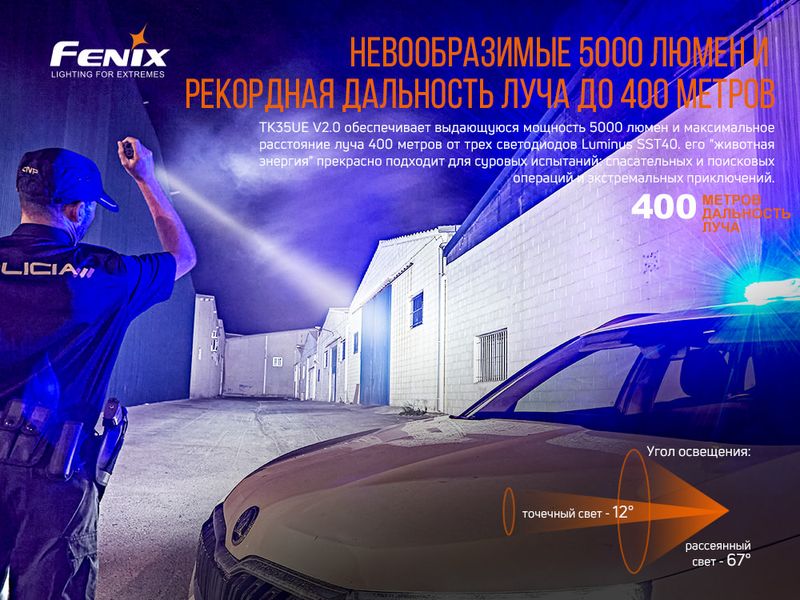 Фонарь ручной Fenix TK35UE V2.0 57292 фото