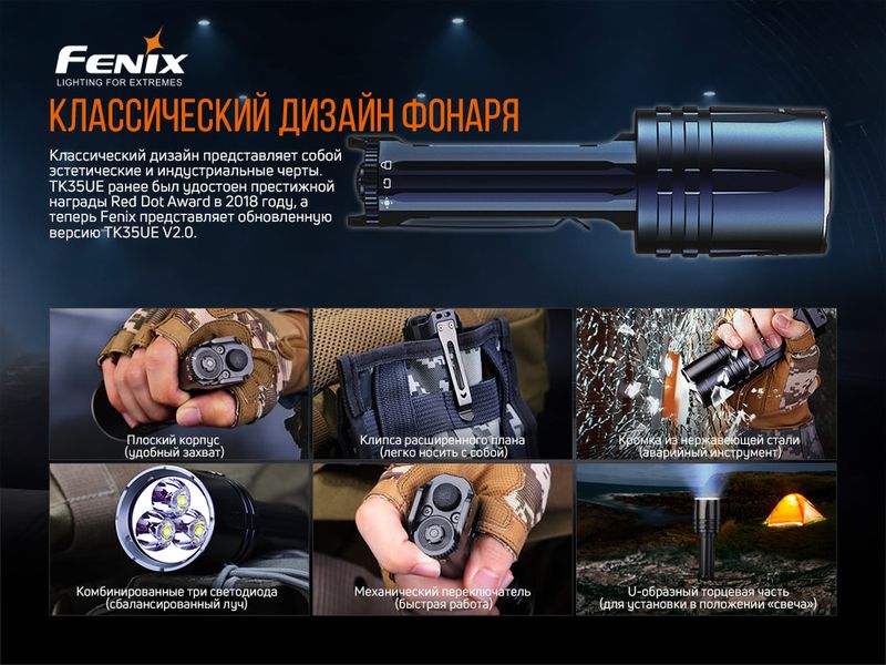 Фонарь ручной Fenix TK35UE V2.0 57292 фото