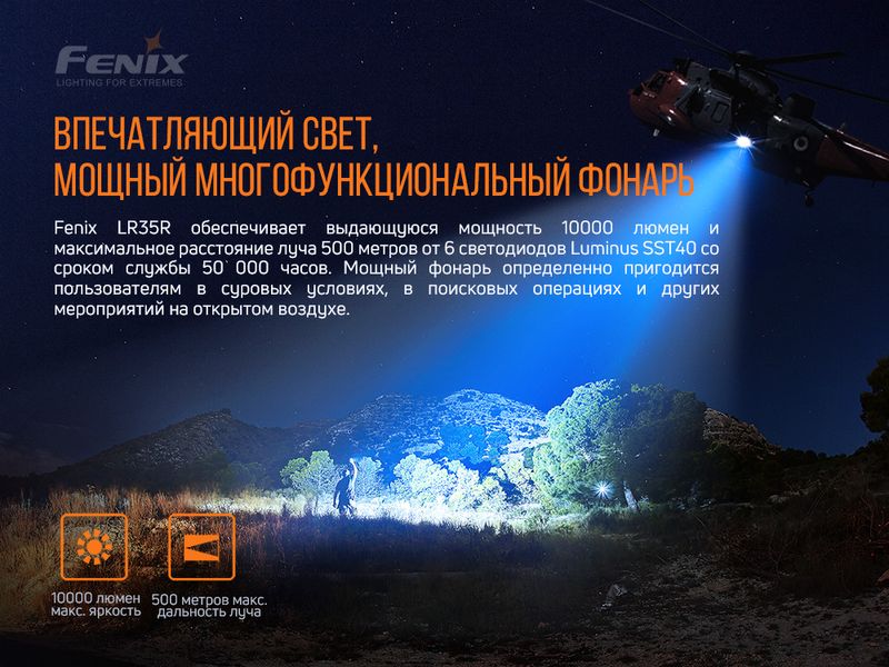 Фонарь ручной Fenix LR35R 50664 фото