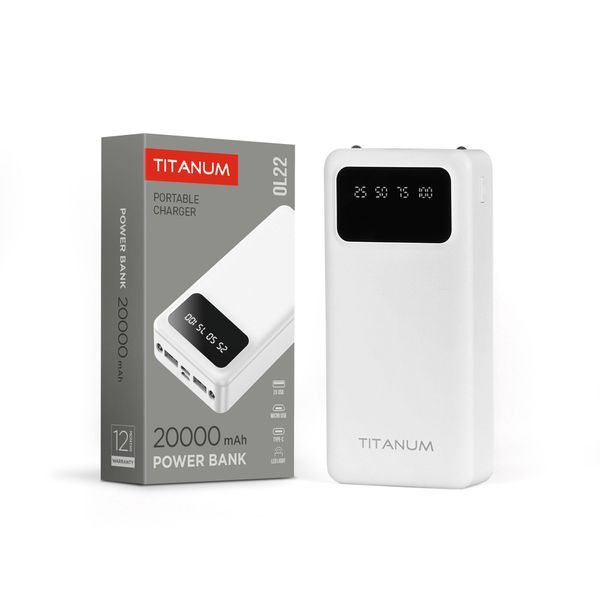 Повербанк 20000mAh TITANUM OL22 White TPB-OL22-W фото