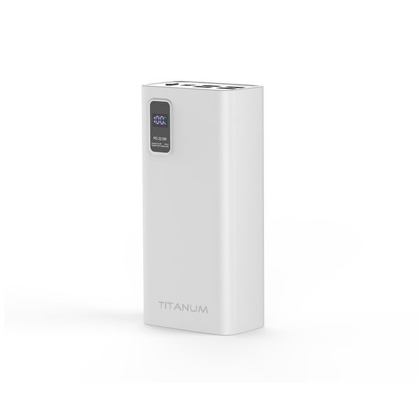 Повербанк TITANUM 728S 30000mAh 22.5W White TPB-728S-W фото