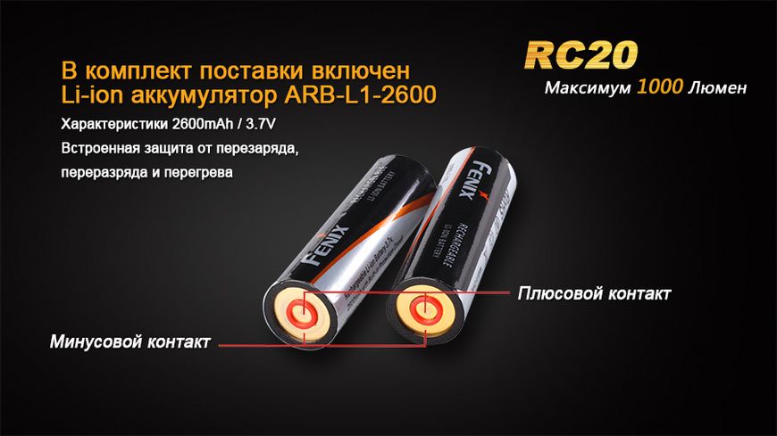 Фонарь ручной Fenix RC20 XM-L2 U2 45738 фото