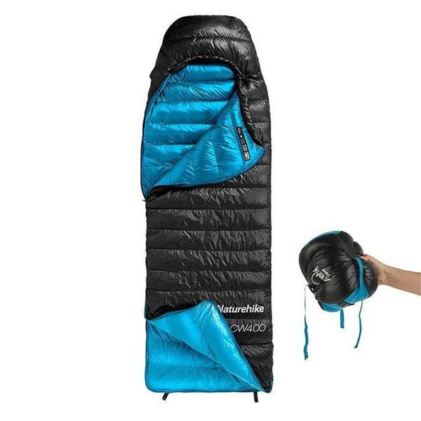 Спальник з натуральним пухом Naturehike CWZ400 NH19W400-Z, (7°C), p-р L, жовтий 6927595765364 фото