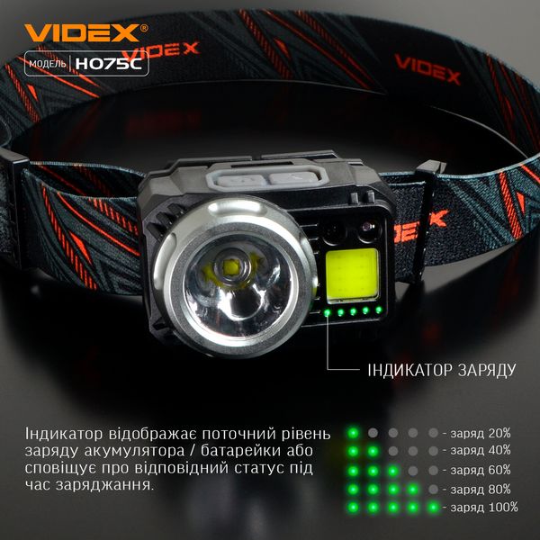 Налобный светодиодный фонарик VIDEX VLF-H075C 550Lm 5000K VLF-H075C фото