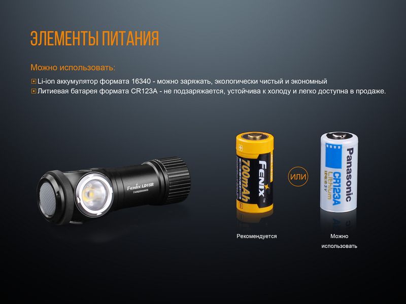 Ліхтар ручний Fenix LD15R Cree XP-G3 44963 фото