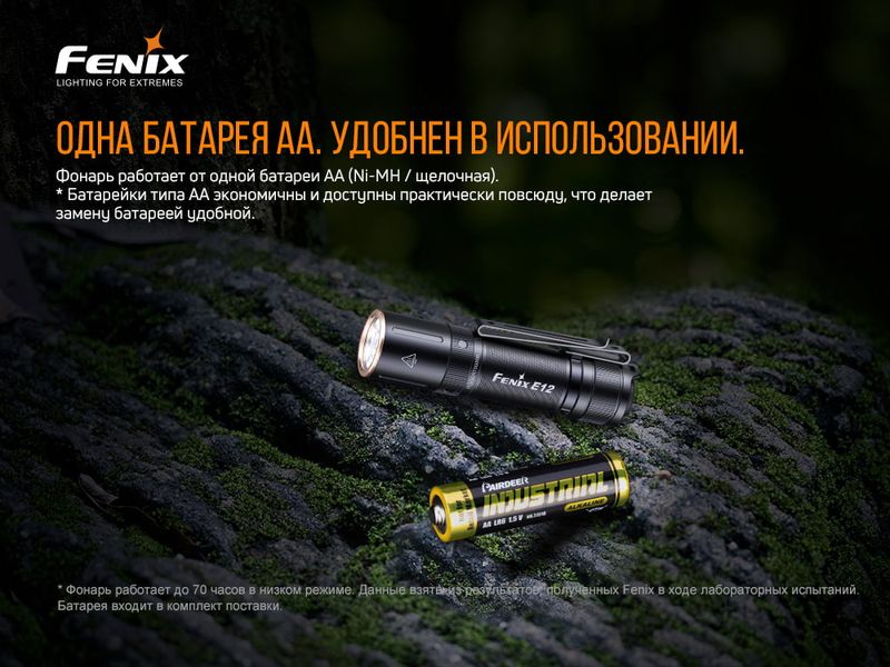 Фонарь ручной Fenix E12 V2.0 50963 фото