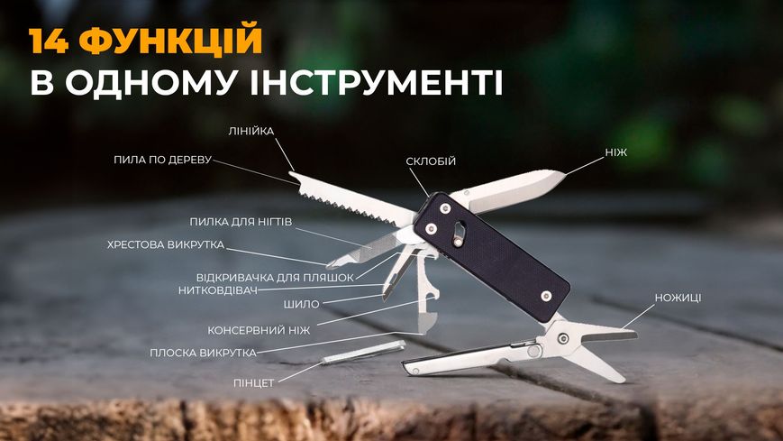 Мини мультитул Roxon KS2, черный 62733 фото