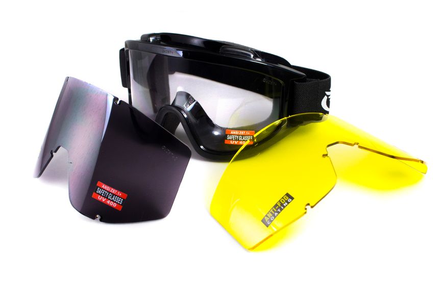 Защитные очки Global Vision Wind-Shield 3 lens KIT Anti-Fog, три сменных линзы GV-WIND3-KIT1 фото