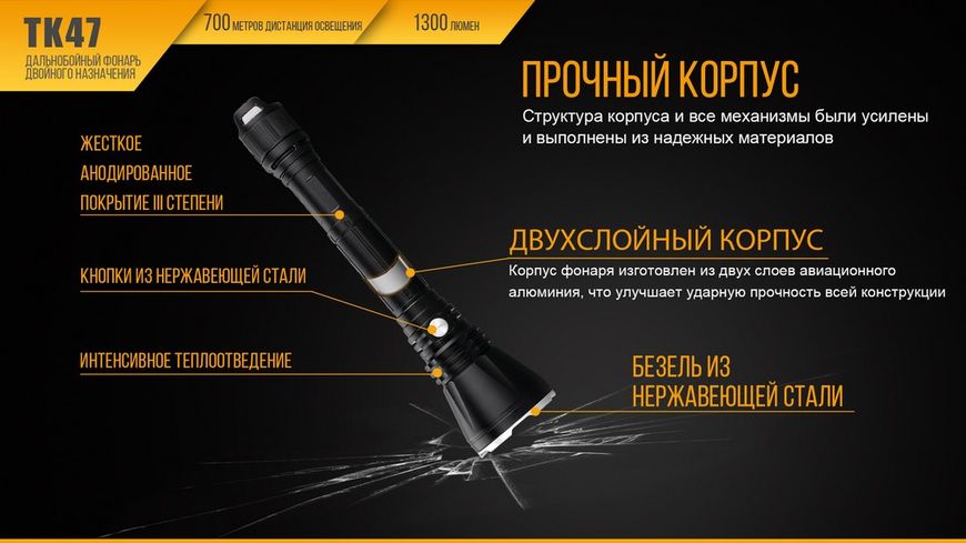 Фонарь ручной Fenix TK47 44584 фото