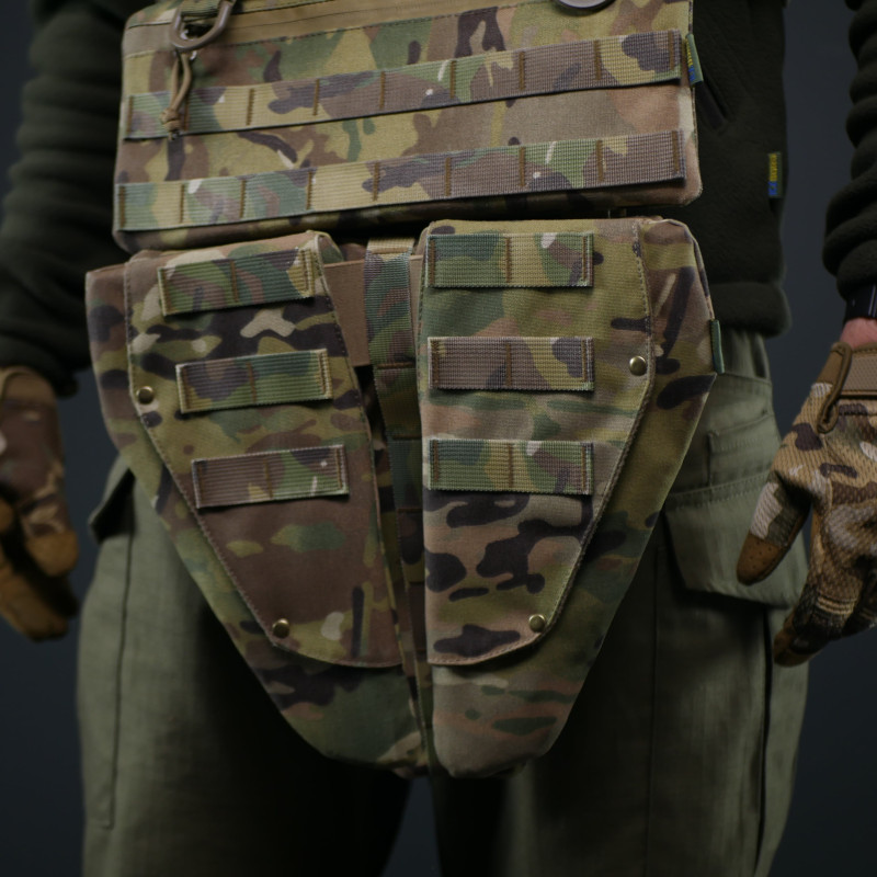 Потрійний захист паху Kiborg (мультикам, балістичний пакет 1 клас Militex)