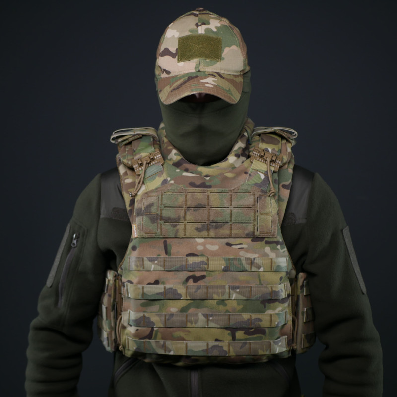 Защита шеи Kiborg (Мультикам, баллистический пакет 1 класс)