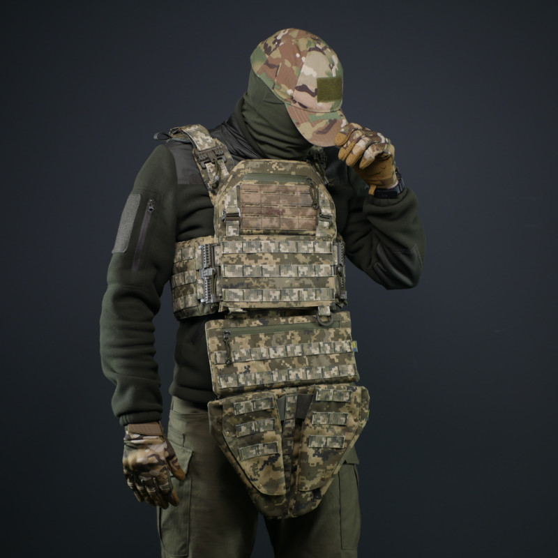 Потрійний захист паху Kiborg (Піксель, балістичний пакет 1 клас Militex)