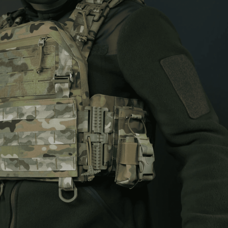 Усиленный жесткий подсумок под рацию KIBORG GU Мультикам