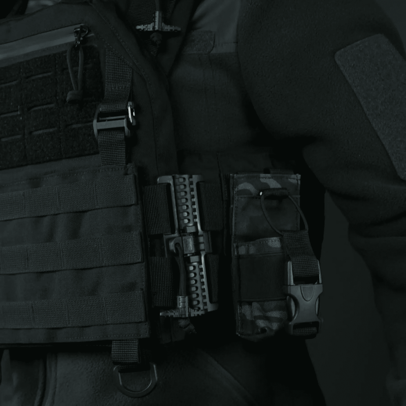 Усиленный жесткий подсумок под рацию KIBORG GU Черный мультикам