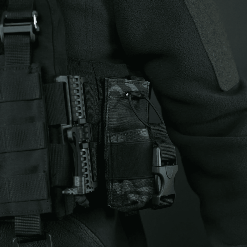 Усиленный жесткий подсумок под рацию KIBORG GU Черный мультикам