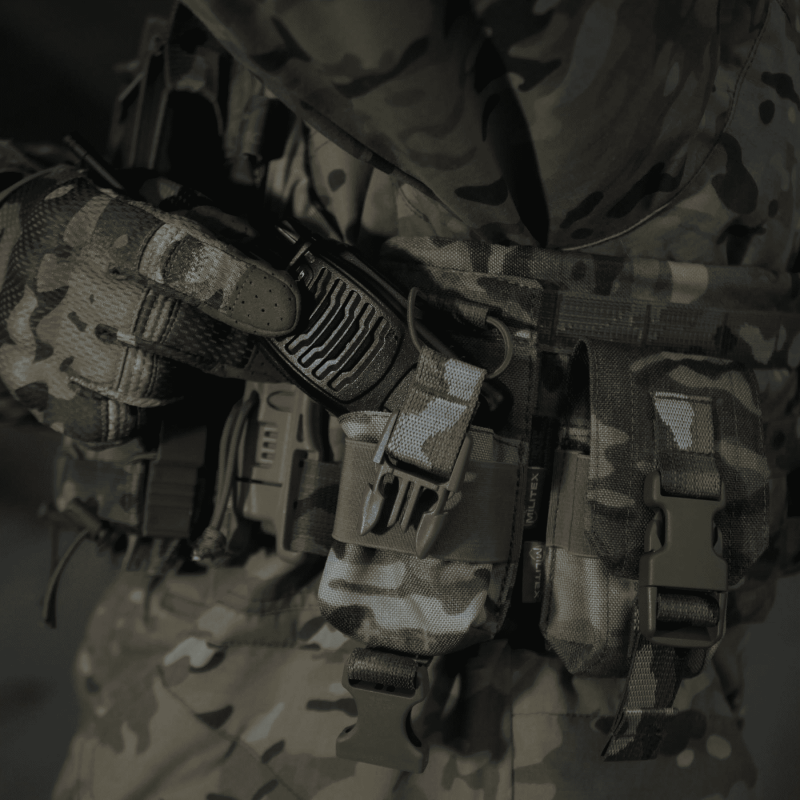 Тактический жесткий усиленный подсумок под рацию Militex Cordura original USA Multicam
