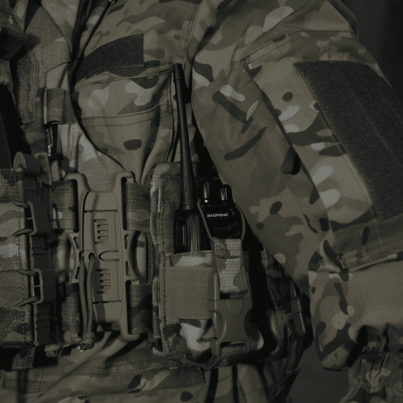 Тактический жесткий усиленный подсумок под рацию Militex Cordura original USA Multicam