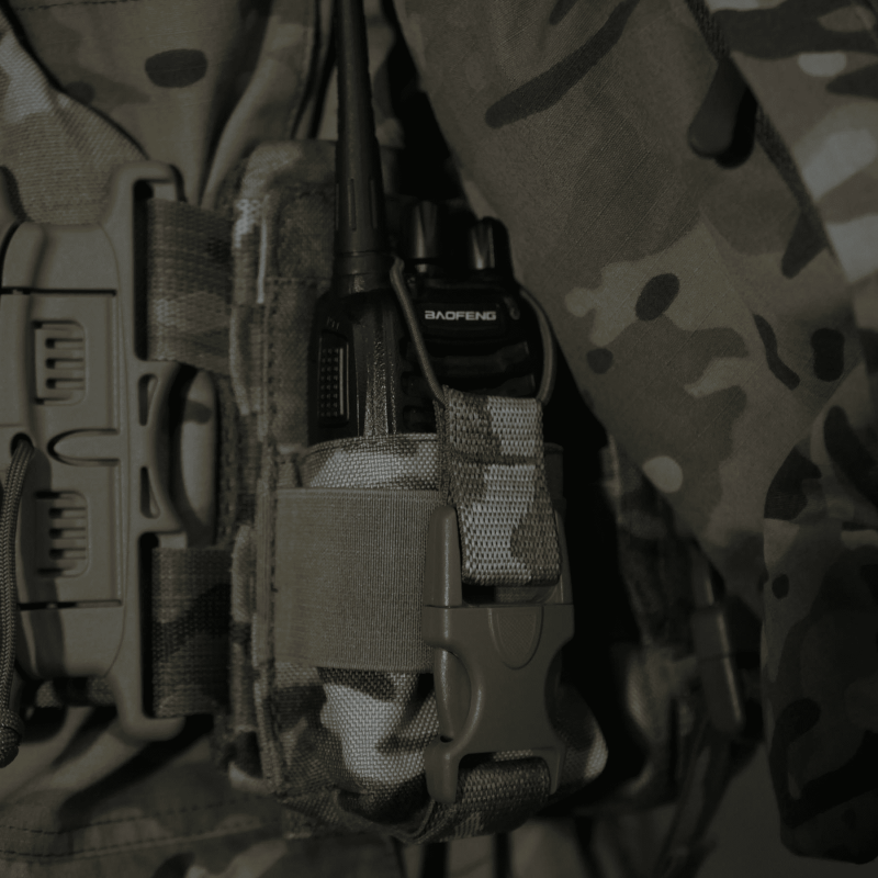 Тактический жесткий усиленный подсумок под рацию Militex Cordura original USA Multicam