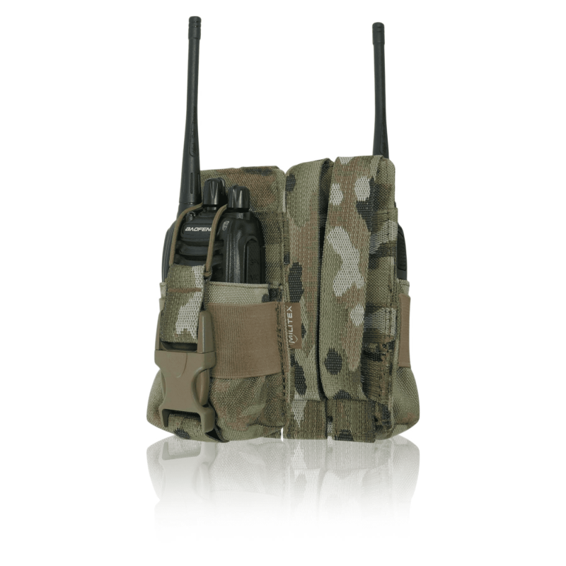 Тактический жесткий усиленный подсумок под рацию Militex Cordura original USA Multicam