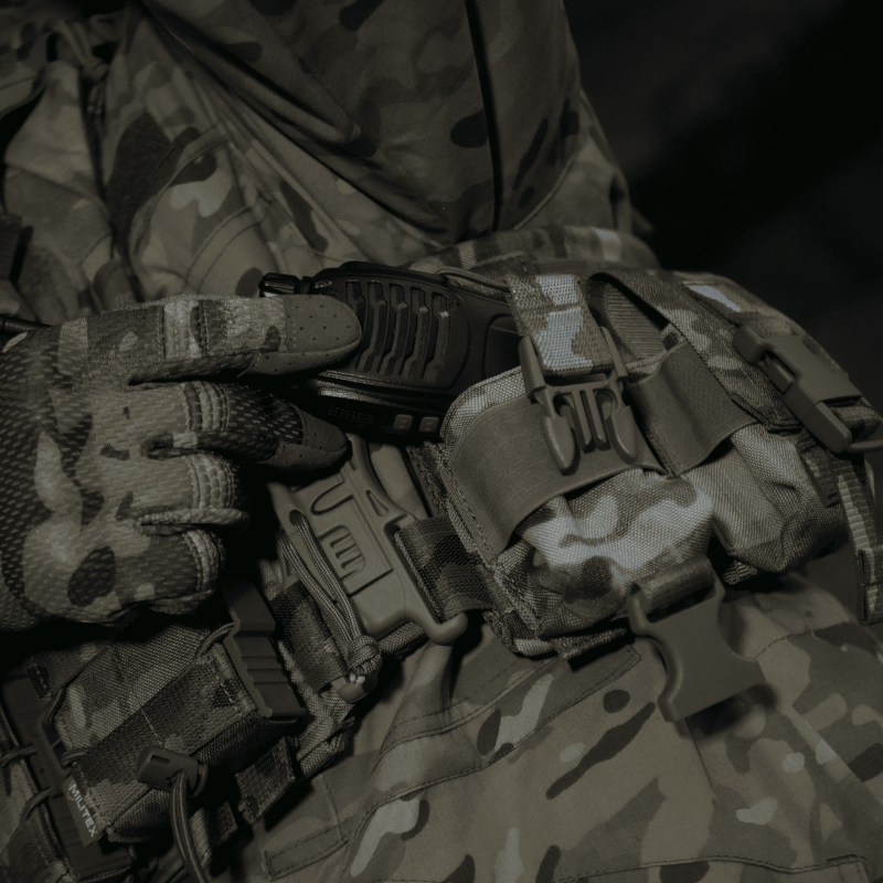 Тактический жесткий усиленный подсумок под рацию Militex Cordura original USA Multicam