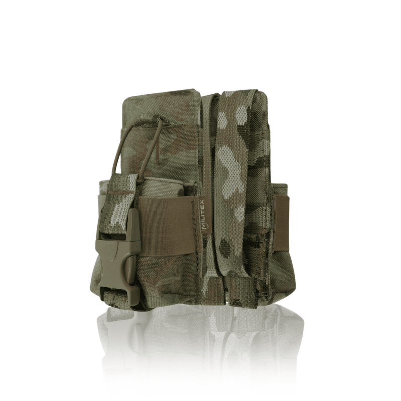 Тактический жесткий усиленный подсумок под рацию Militex Cordura original USA Multicam