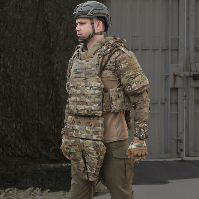 Бронежилет у розмірі (XL) з балістичним захистом Militex 1 класу — Мультикам