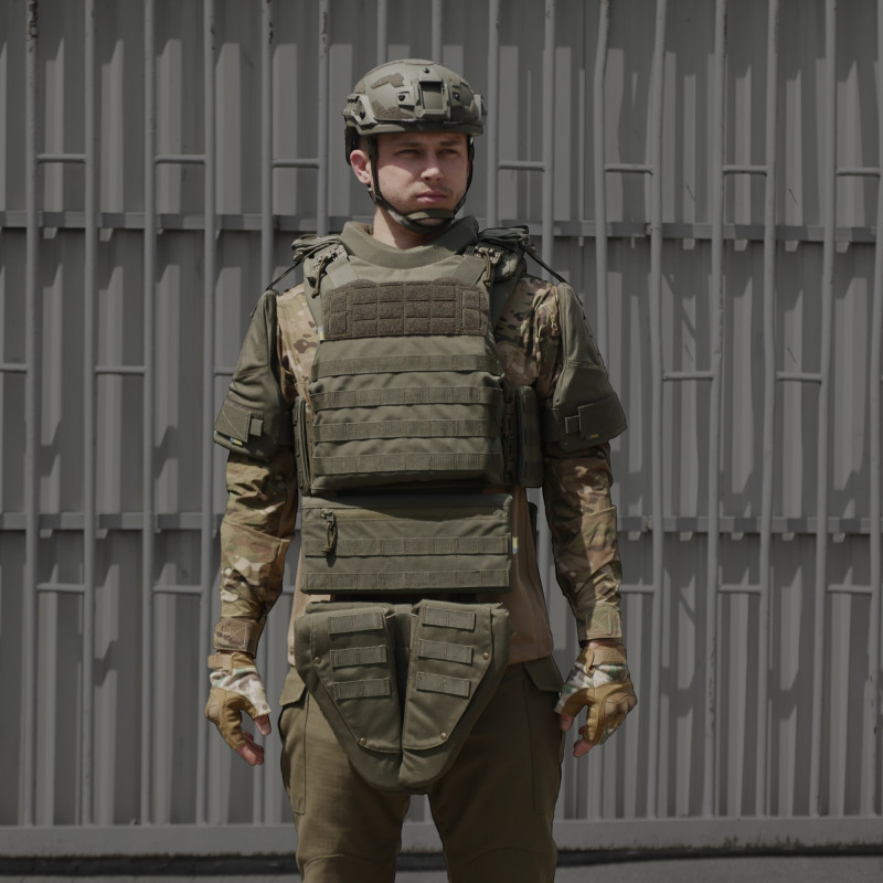 Бронежилет у розмірі (XL) з балістичним захистом Militex 1 класу — Хакі