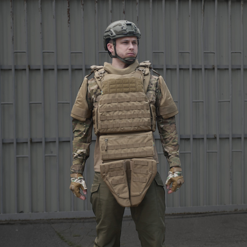 Бронежилет у розмірі (XL) з балістичним захистом Militex 2 класу — Койот