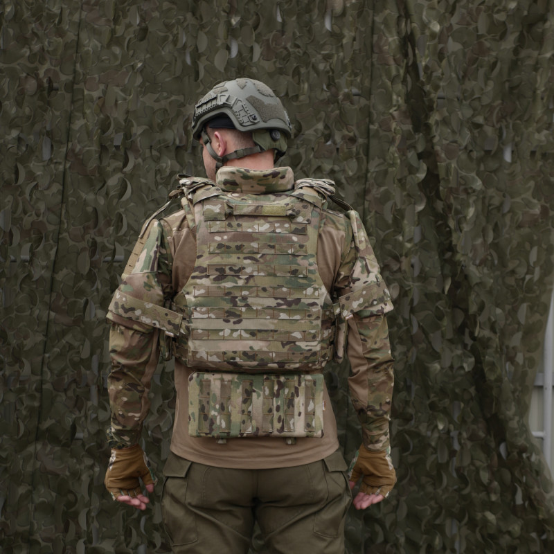 Комплект бронежилет Militex X-1 (L) + баллистическая защита 1 класс Cordura USA MULTICAM