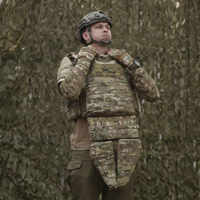 Комплект бронежилет Militex X-1 (L) + баллистическая защита 1 класс Cordura USA MULTICAM