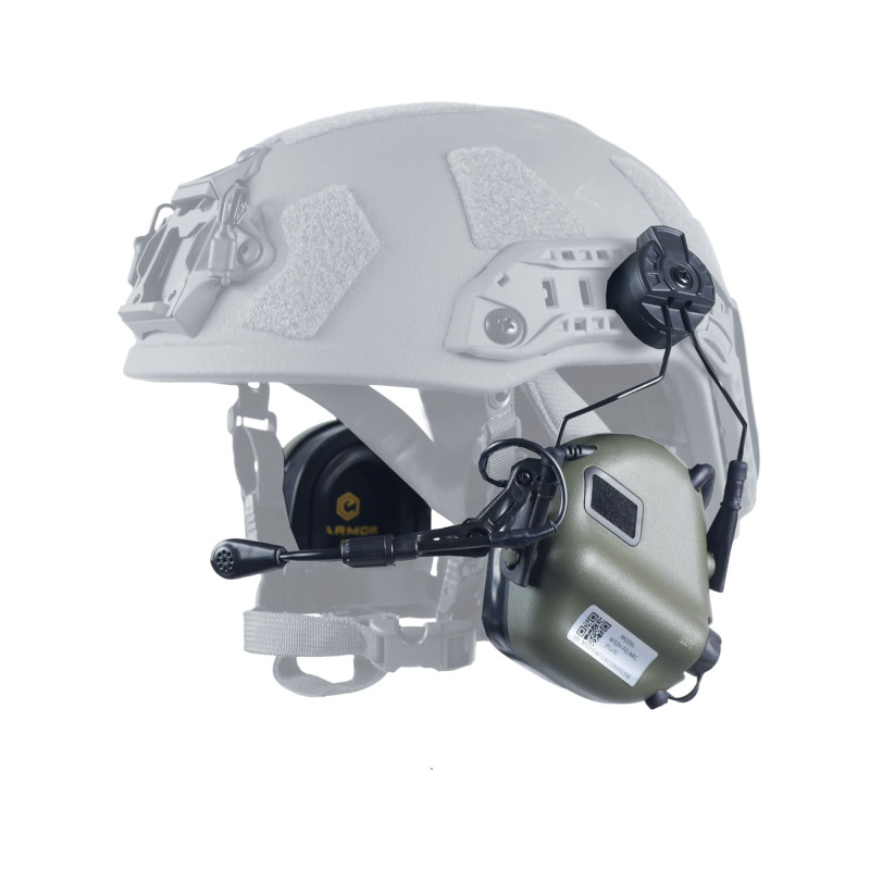 Активні навушники EARMOR M32Н Olive з кріпленням на шолом M-11