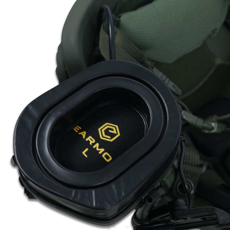Активні навушники EARMOR M32Н Olive з кріпленням на шолом M-11