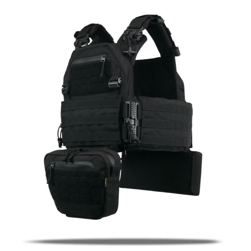 Плитоноска Kiborg GU Gen.2 з 2 підсумками (балістичний захист 1 класу, Чорний)