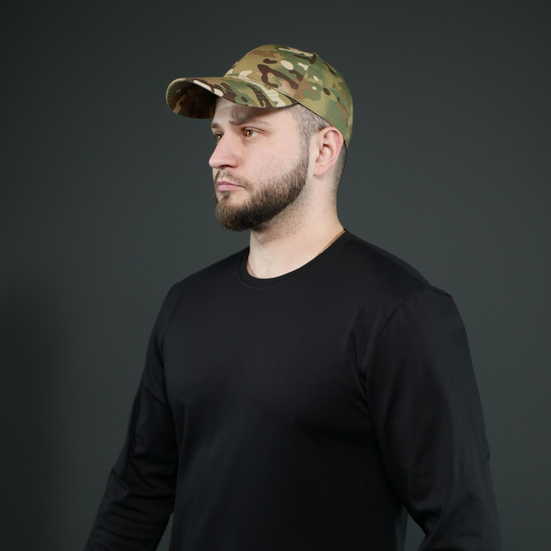 Черный трикотажный лонгслив с длинным рукавом Militex